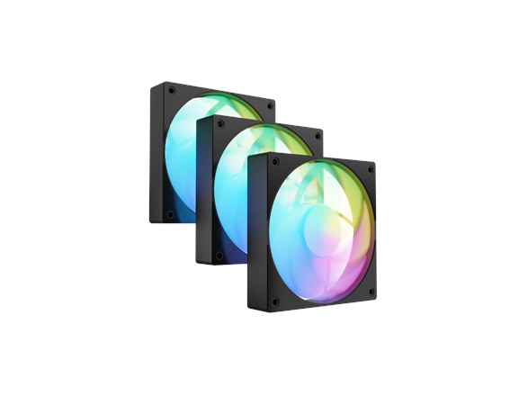 Fury Sai S12 Argb Pwm Juoda - 3 Ventiliatorių Rinkinys