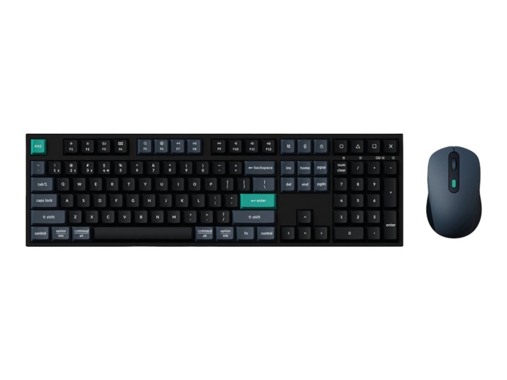 Keychron B36 - Sæt med mus og tastatur - combo - 100% - full size - Bluetooth 5.2, USB-C, 2.4 GHz