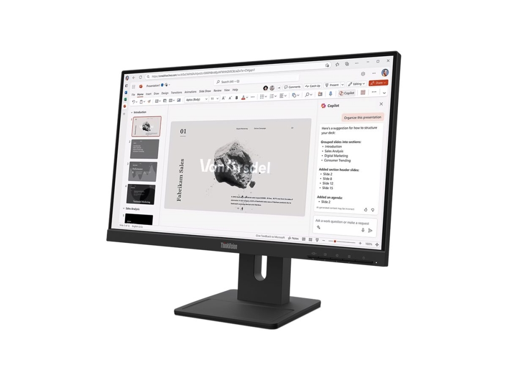 Lenovo Thinkvision E22-40 - Led-Skærm - 1920 X 1080 Full Hd (1080P) @ 100 Hz - Ips - 250 Cd/M² - 1300:1 - 4 Ms - Hdmi, Vga, Displayport - Højtalere -