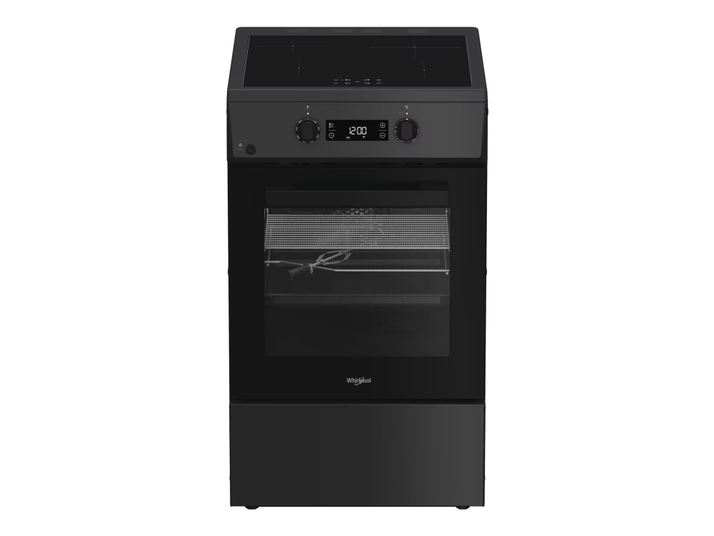 Whirlpool W5I8LCSTA - Komfur - med dampfunktion - fritstående - bredde: 50 cm - dybde: 60 cm - højde: 85 cm - med selv-rengøring - antracit