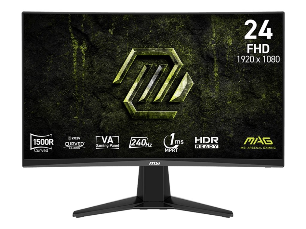 Msi Mag 245C X24 - Led-Skærm - Kurvet - 24" (23.6" Til At Se) - 1920 X 1080 Full Hd (1080P) @ 240 Hz - Va - 300 Cd/M² - 3000:1 - 1 Ms - 2Xhdmi, Displ