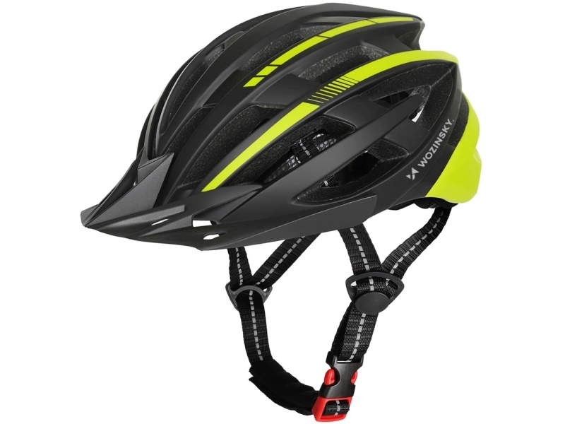 Wozinsky Mtb-Fahrradhelm Mit Abnehmbarem Visier Und Heck-Usb-Licht L - Schwarz/Gelb
