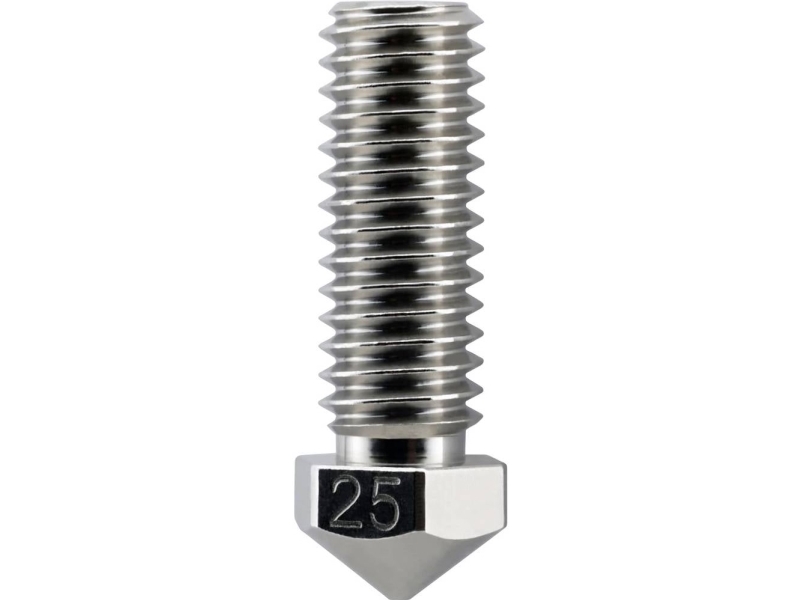 Micro Swiss Plated Wear Resistant High Flow Volcano Compatible / Artillery Sidewinder 1.75Mm Nozzle - 0,25 Mm