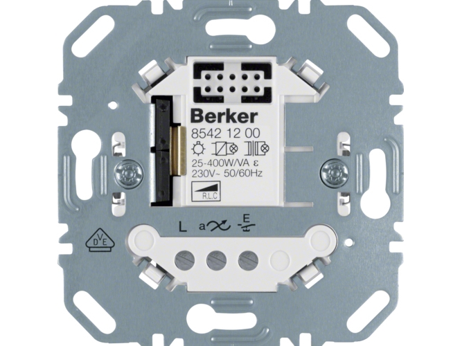 Berker 85421200, Lysdæmper, Monterbar, Metallic, Metal, Plast, 230 V, 25 Va