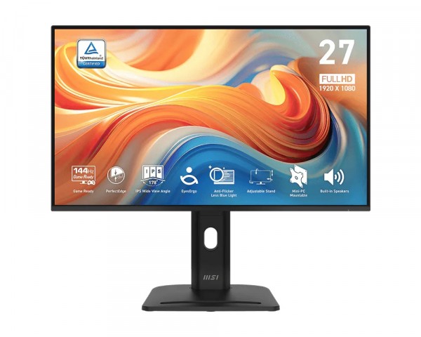 Msi Monitorius Pro Mp275phgn E14 27 Cali/Led/Fhd/Flat/144Hz/Juoda