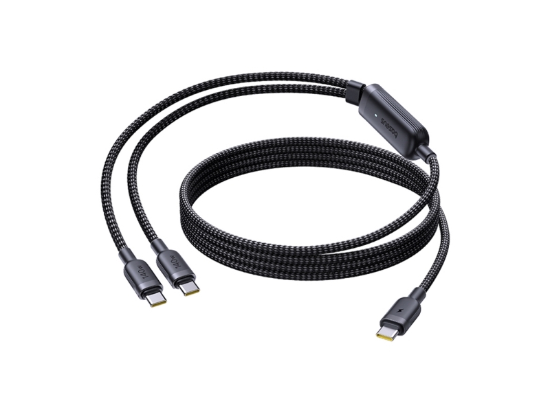 Baseus Flash 4 140W 2-In-1 Kabel Usb-C Auf Usb-C + Usb-C 1,5 M Schwarz