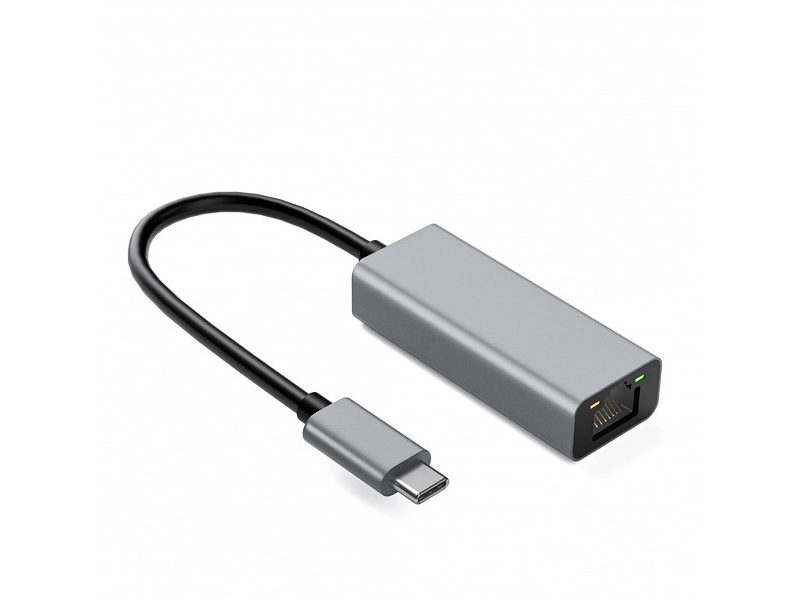 Ibox Aluminium Netværksadapter Rj45 Til Usb Type-C 10/100/1000 Mbps