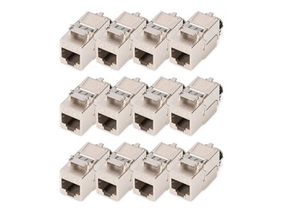 Digitus DN-93816-12, litteä, hopea, RJ-45, LSA, naaras, naaras
