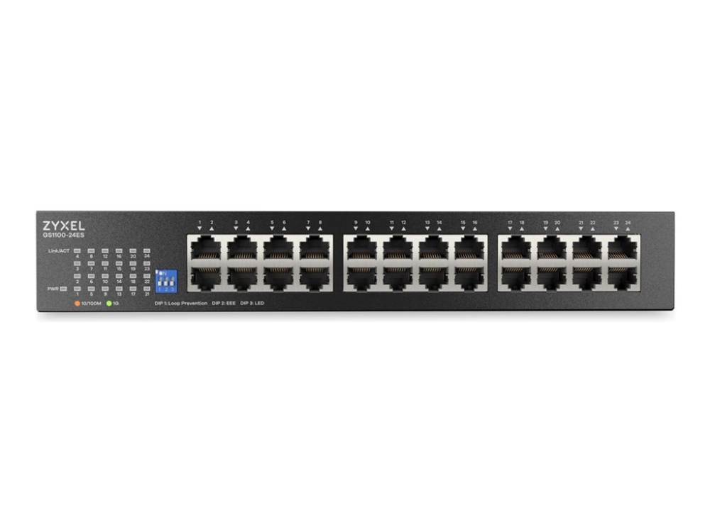 Zyxel Gs1100-24Es 24-Port Gigabit Ethernet Unmanaged Switch Mit Dip-Selektor