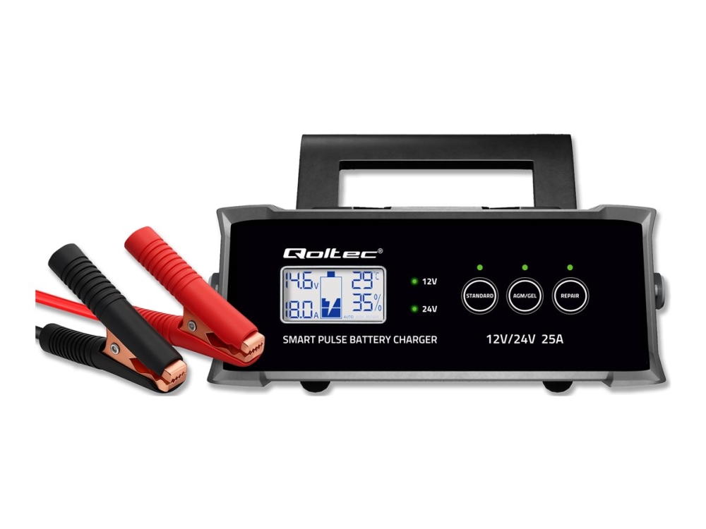 Ladegerät 12V 24V 25A Für Agm Gel Sla Batterie Lcd