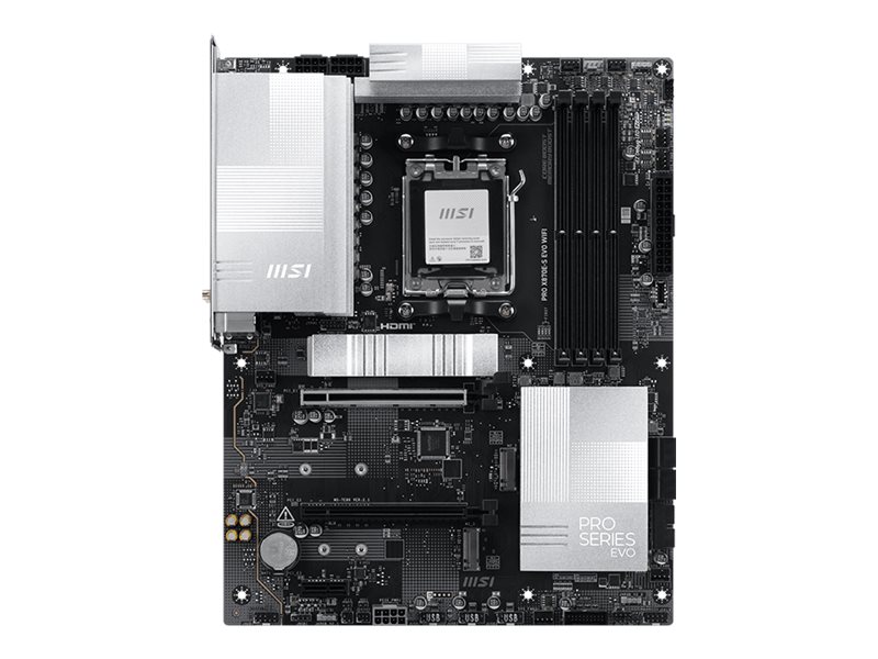 Msi Pro X870e-S Evo Wifi, Amd, Sockel Am5, Amd Ryzen 7000 Serie, Amd Ryzen 8000 Serie, Amd Ryzen 9000 Serie, Sockel Am5, Ddr5-Sdram, 256 Gb