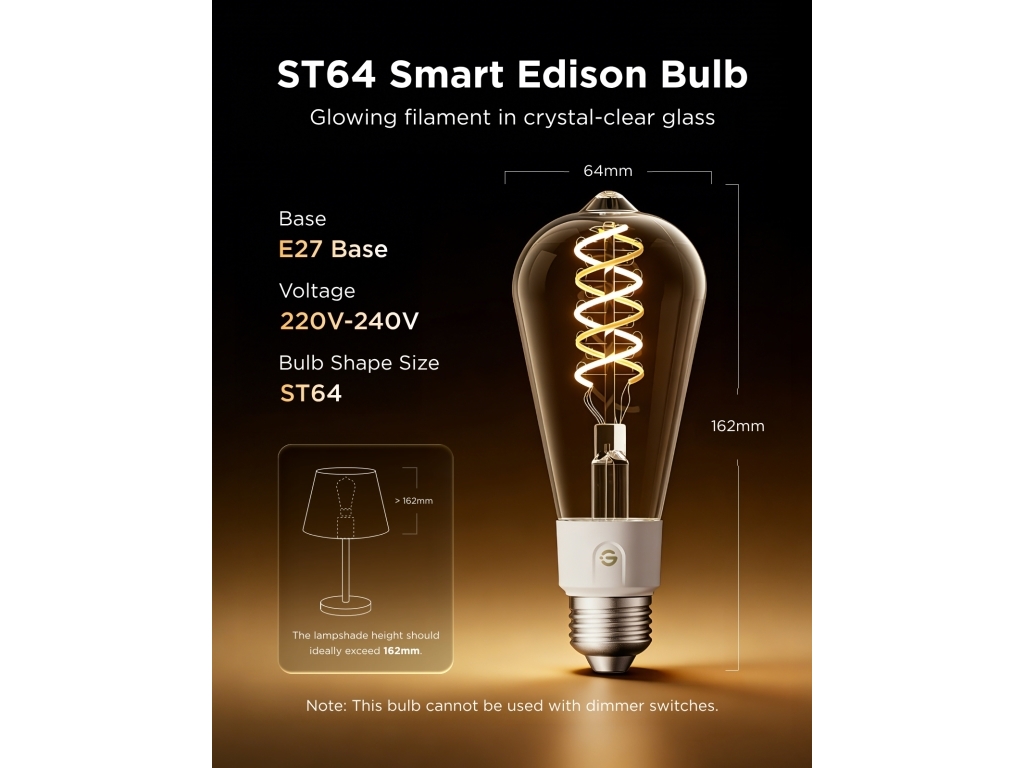 Govee E27 Smart Edison Light Bulb 500Lm
