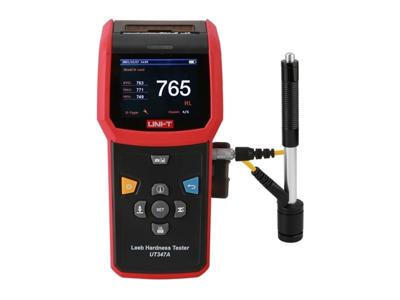 Matuoklis - Uni-T UT347A Leeb Kietumo Matuoklis Su Bluetooth, 900 Duomenų Rinkiniai, Pilka
