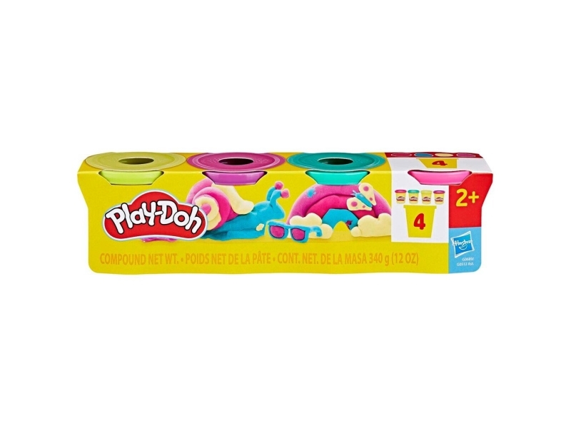 Play-doh - Modellervoks Sæt - 4-pak - Livlige Farver - 340 G
