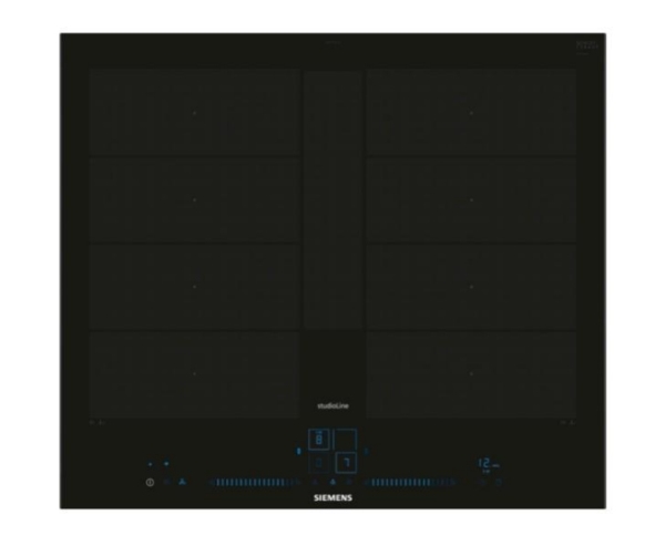 Siemens Iq700 Ex677nyv6e, Schwarz, Integriert, 60 Cm, Zonen-Induktionskochfeld, Glaskeramik, 4 Zone(N)