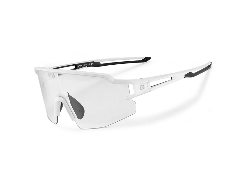 Rockbros cykelbriller med fotokromatisk glas, UV-beskyttelse og styrkeindsats – hvid