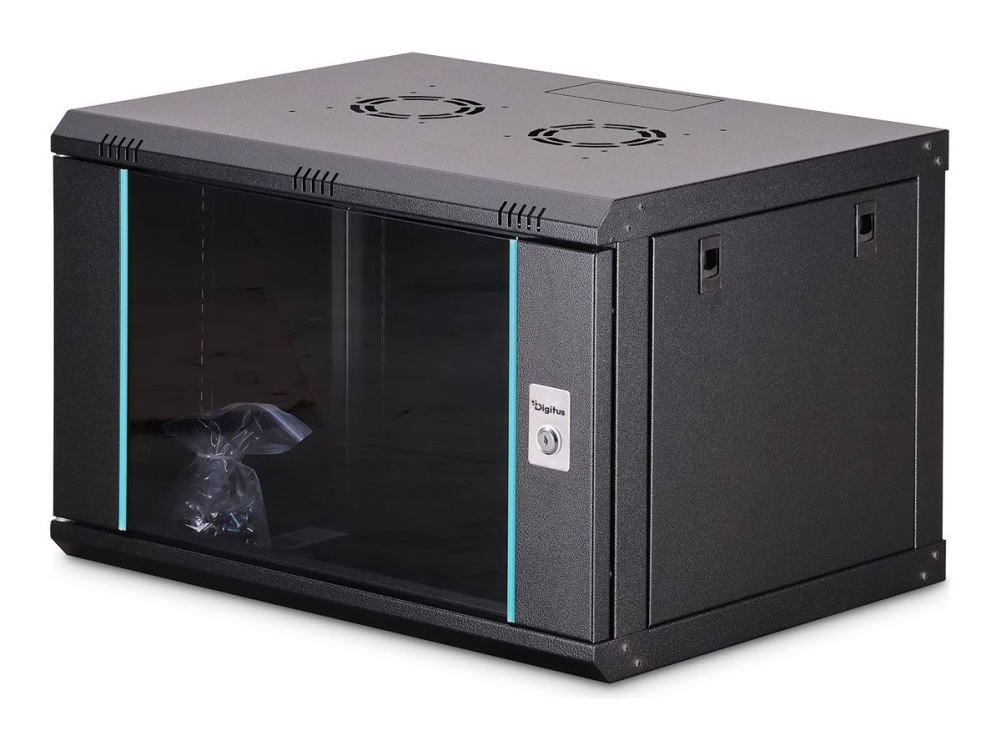 Digitus Wandgehäuse Dynamic-N Serie - 600X450 Mm (Bxt), Unmontiert, Wandmontiertes Regal, 7U, 60 Kg, Sperrschloss, Ablageschienen, Verbessertes Kabel