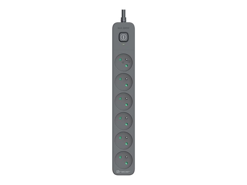Tracer Tralis47025, 1,8 M, Drinnen, Graphit, 6 Ac-Ausgänge, 3680 W, 16 A