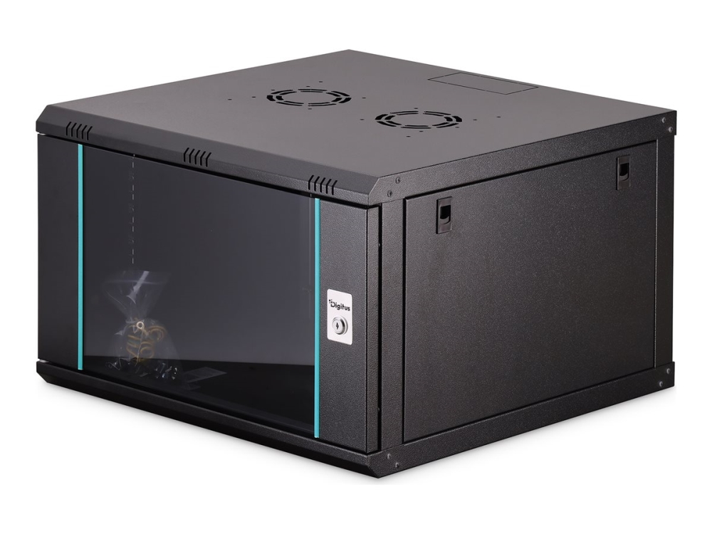 Digitus Wandgehäuse Dynamic-N Serie - 600X600 Mm (Bxt), Unmontiert, Wandmontiertes Regal, 7U, 60 Kg, Sperrschloss, Ablageschienen, Verbessertes Kabel