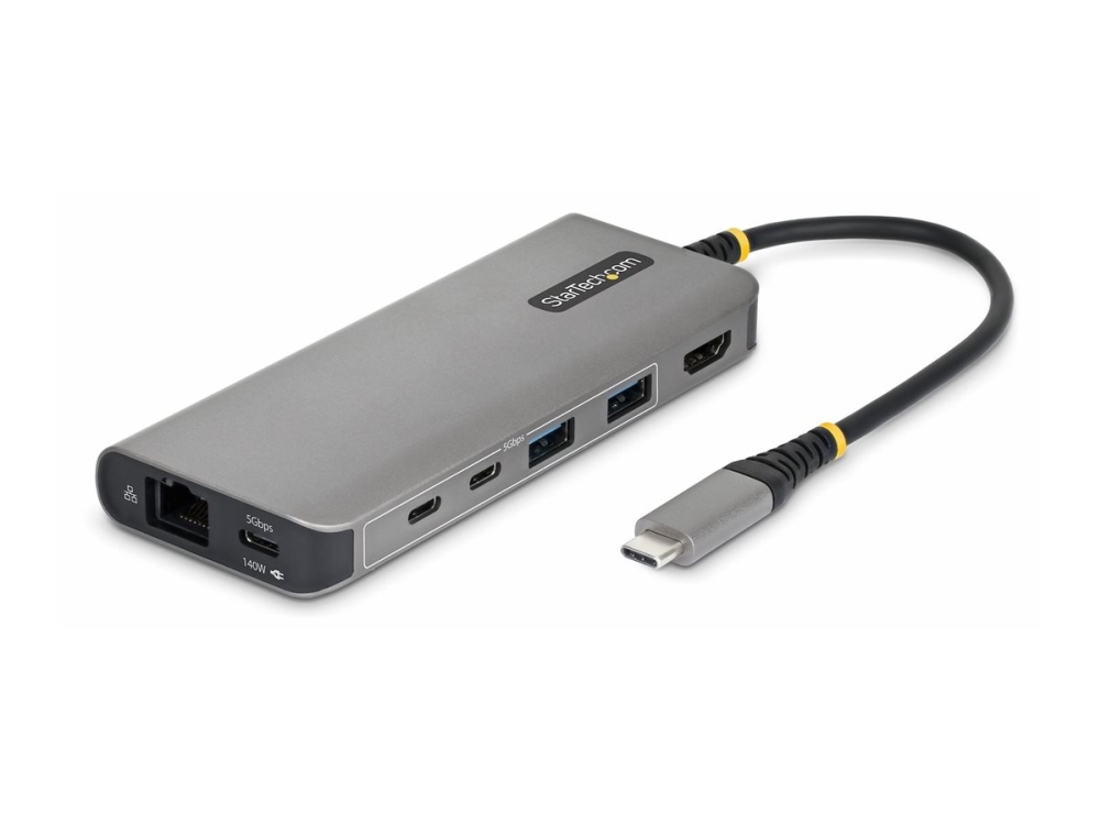 Startech.Com 7-In-1 Usb-C Hub Mit 4K 60Hz Hdmi, Usb-C Auf Hdmi Multiport Adapter Mit 140W Power Delivery, 5Gbps Hub, 1Gbe, Mini Dock Für Macbook/Dell