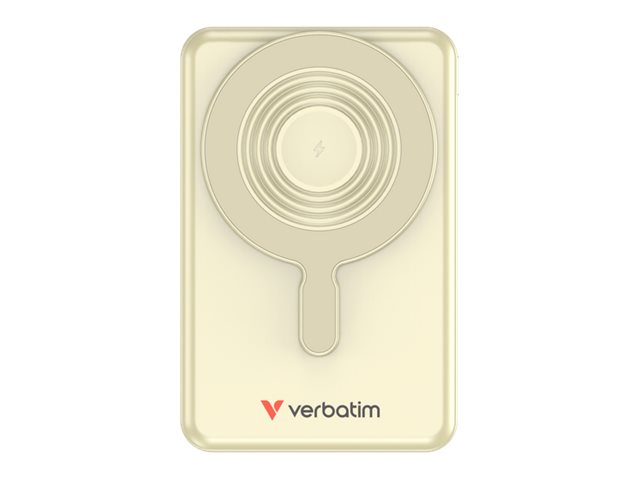 Verbatim Charge 'n' Go - Trådløs power bank - magnetic, two cable, with display - 10000 mAh - 38.5 Wh - 22.5 watt - 3 A - PD 3.0, Fast Charge, Apple 2.4A, QC 3.0 - 2 output-stikforbindelser (USB-C) - guld