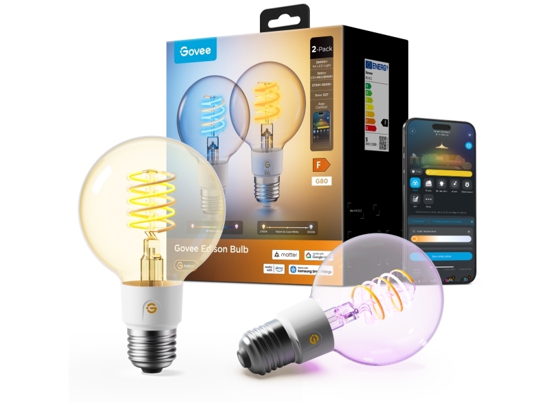 Govee E27 Smart Edison G80 Leuchtmittel 500 Lm 2Er-Set