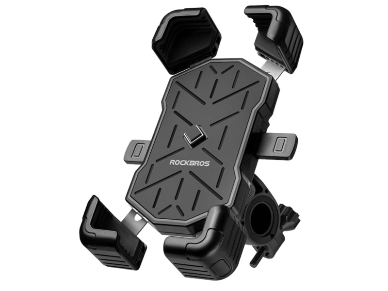 Rockbros Telefonholder 4,5-7,2" Til Cykel På Styr, Sort