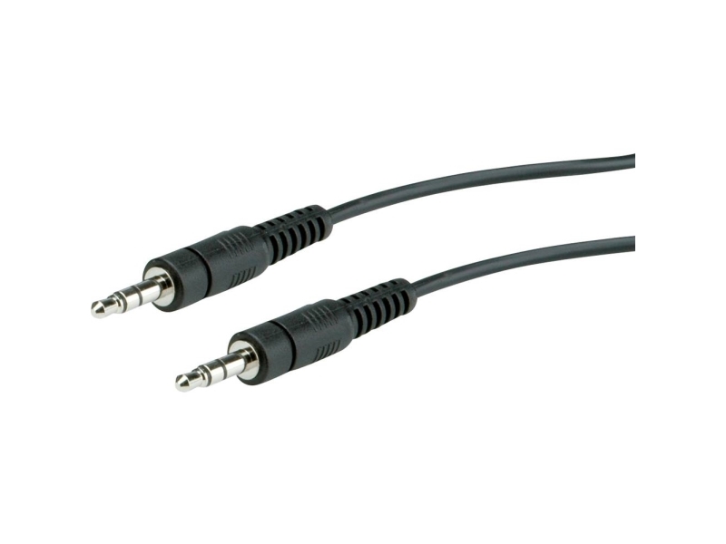 Roline 3,5Mm Verbindungskabel St / St 1M, 3.5Mm, Männlich, 3.5Mm, Männlich, 1 M, Schwarz
