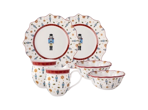 Villeroy & Boch Toy''s Delight Breakfast Set, 2 Person(S), Porcelain, Multicolour, Toy''s Delight, Round, 6 Pc(S)