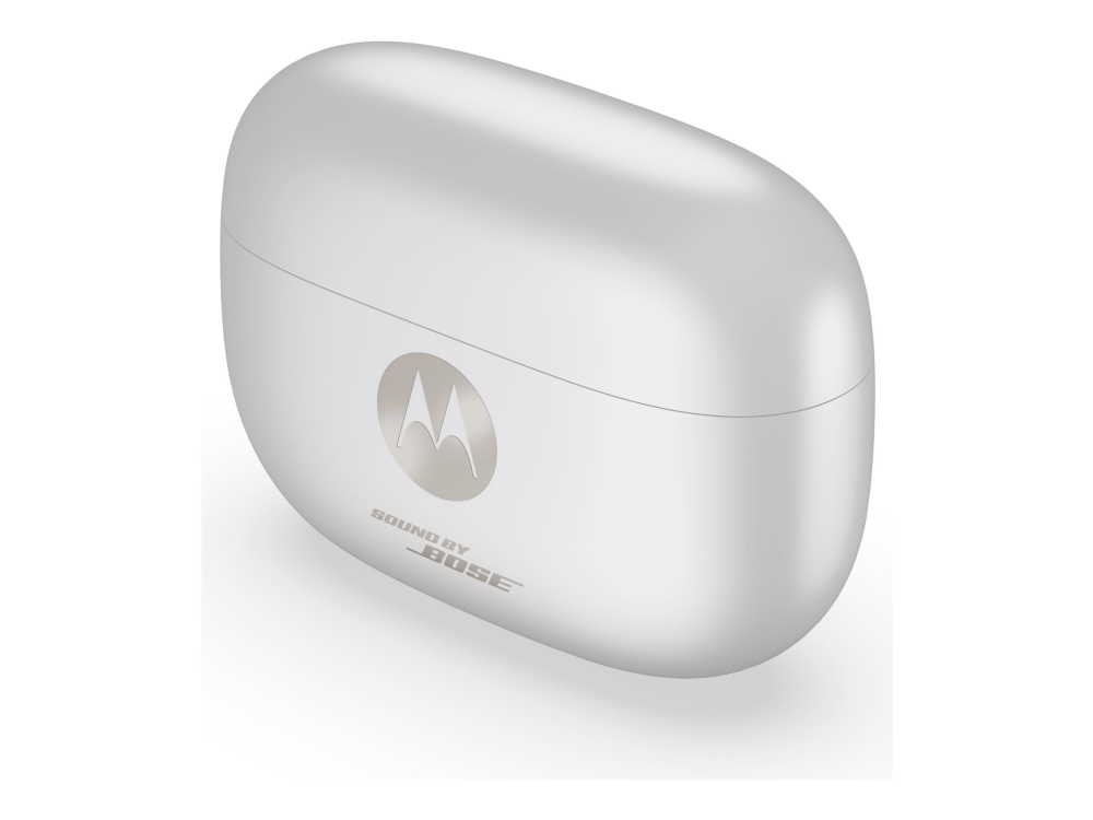 Motorola Moto Buds 2 Plus - Ægte Trådløse Øretelefoner Med Mik. - I Øret - Bluetooth - Aktiv Støjfjerning - Pantone Cool White