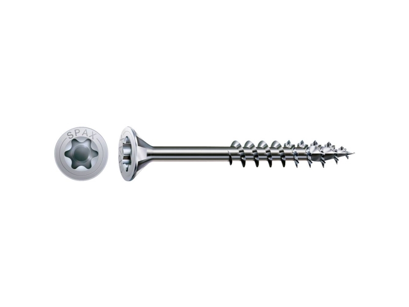 Spax 0191010600803, Schraube, Metall, Holz, Flachkopf, Torx, Metallisch
