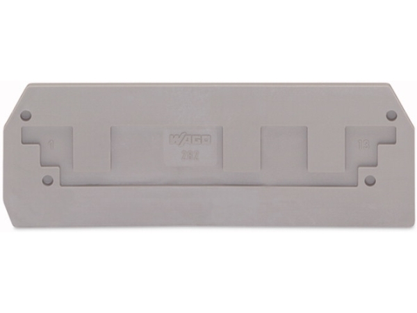 Wago 282-308, Klemmerække separator, Grå, 2,5 mm, 92,8 mm, 32,5 mm, 4,921 g