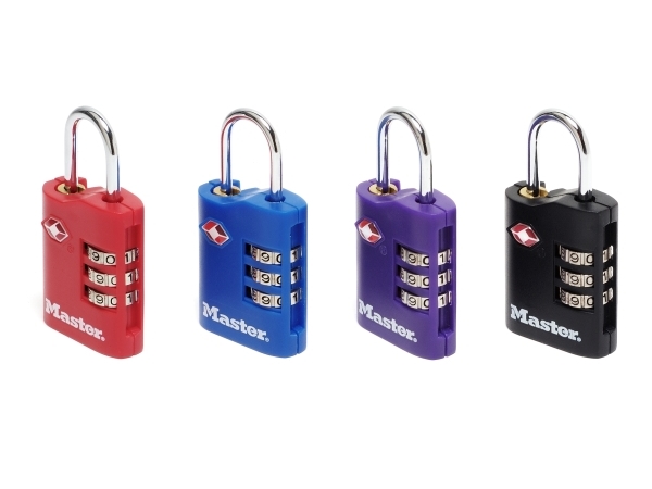 MASTER LOCK 4686EURT, Bagage kombinationslås, Alle mærker, Zink, Sort, Blå, Lilla, Rød, Stål, Rygsæk, Mappe, Køjesæk, Laptop bag, Bagagetaske, Sport bag