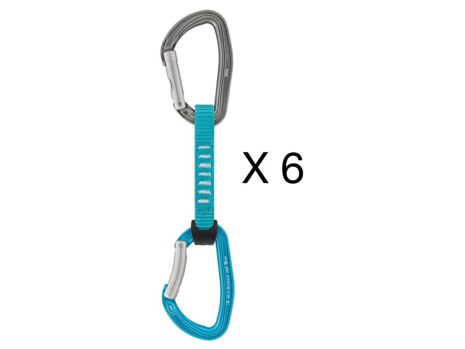 Petzl DJINN AXESS, Rak öppning, Låsbar karbinhake, Gjuten aluminium, Grå, Turkos, 23 kN, 9 kN | Utomhus - Camping - Övrig utrustning | GameStuff