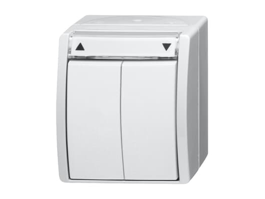 Abb 2601/4 W-54, Bedienelement, Weiß, Thermoplast, Ip44, 74 Mm, 55 Mm