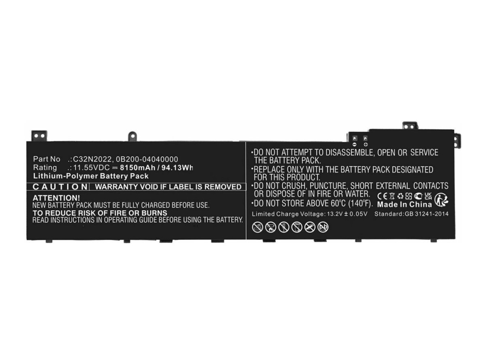 Coreparts Mbxas-Ba0325, Akku, Vivobook Pro 16X M7600, Vivobook Pro 16X M7600qe-L2014, Vivobook Pro 16X M7600qe-L2014