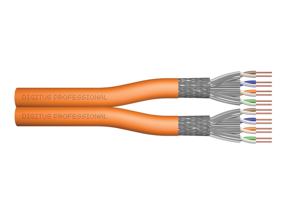 Digitus Professional - Installationskabel - 7.5 Mm - S/Ftp - Duplex - Cat 7 - Ieee 802.3Af/Ieee 802.3At/Ieee 802.3Bt - 10 Gigabit Ethernet, Halogenfr