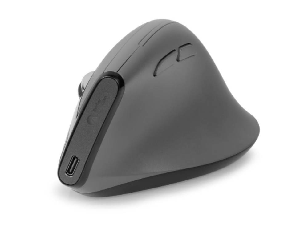 Bakkerelkhuizen Grip Pro Mouse, Rechts, Vertikale Ausführung, Optisch, Rf Wireless, 2400 Dpi, Grau, Schwarz, Gelb