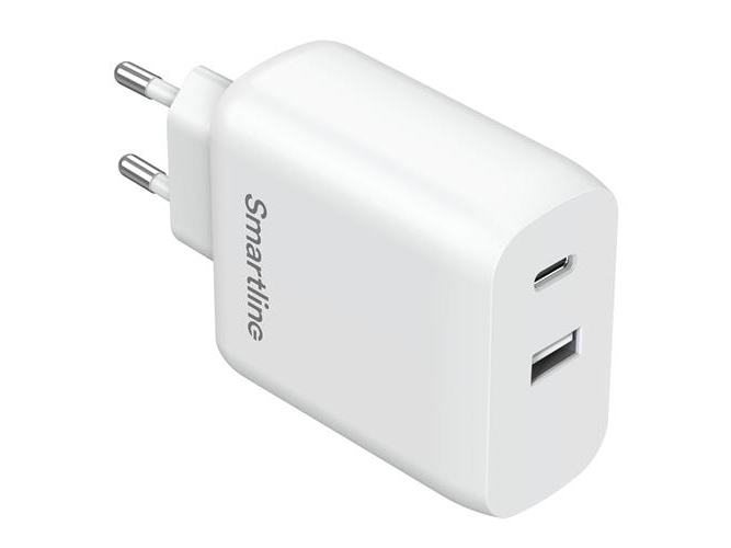 Væglader USB-C/USB-A PD 65W/QC 12W hvid