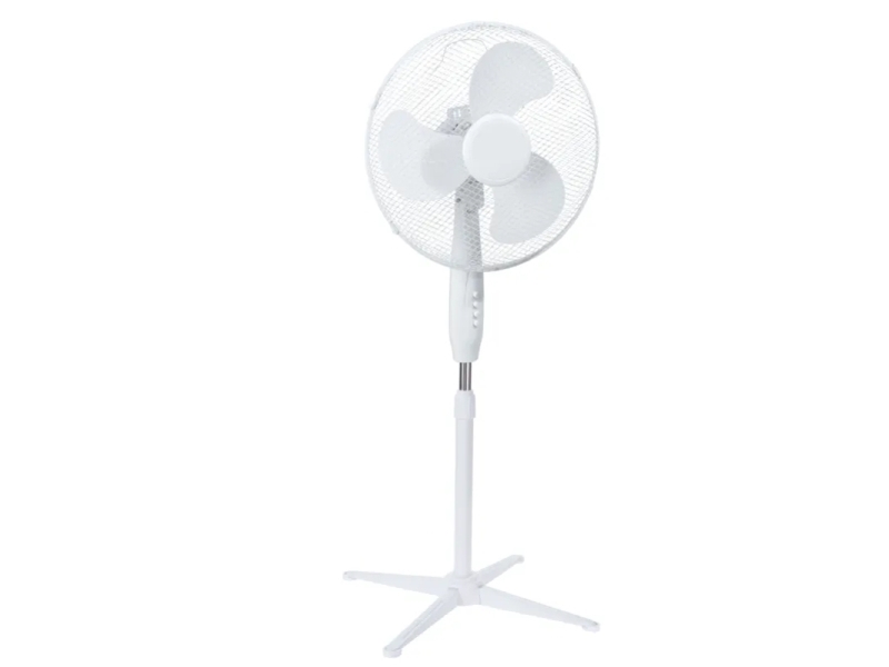 Extralink BRYZA, ESF-40D-WH, STANDING FAN, 3 BLADES, 3 SPEED SETTINGS, WHITE, Husholdning ventilator, Hvid, Gulv, 40 cm, Knapper, Vekselstrøm