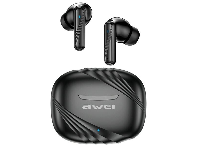 Awei Bluetooth Ausinės 5.3 Ta6 Anc+ Docking Station Juodos Spalvos