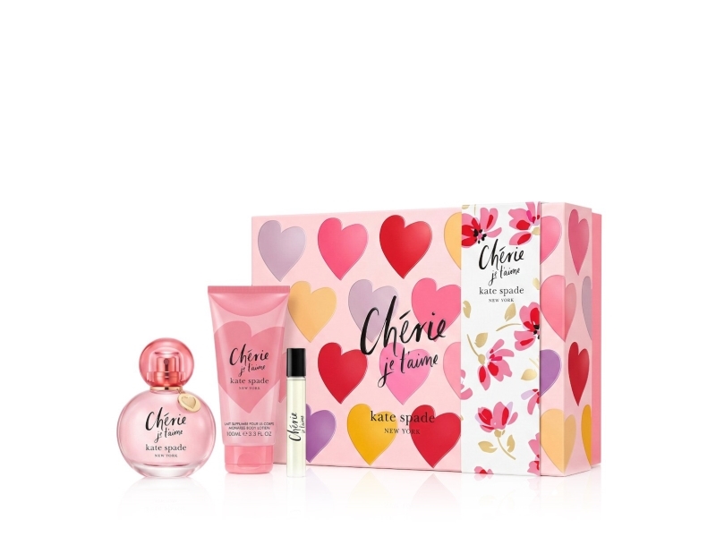 Kate Spade Cherie Je T'aime Gift Set Eau De Parfum 100 Ml Miniature Eau De Parfum 75 Ml And Body Lotion 100 Ml