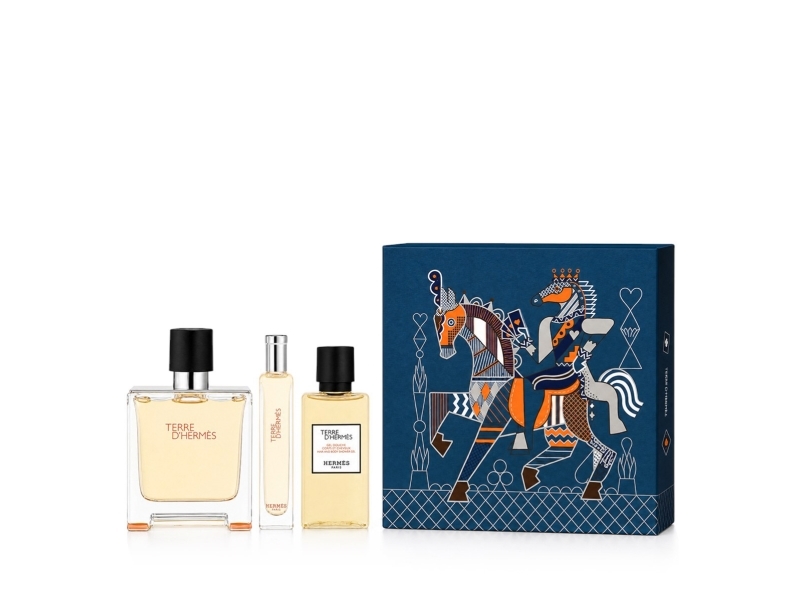 Hermès Terre D'hermès Parfum 75 Ml + Parfum 15 Ml + Sg Körper- Und Haarpflege 40 Ml M