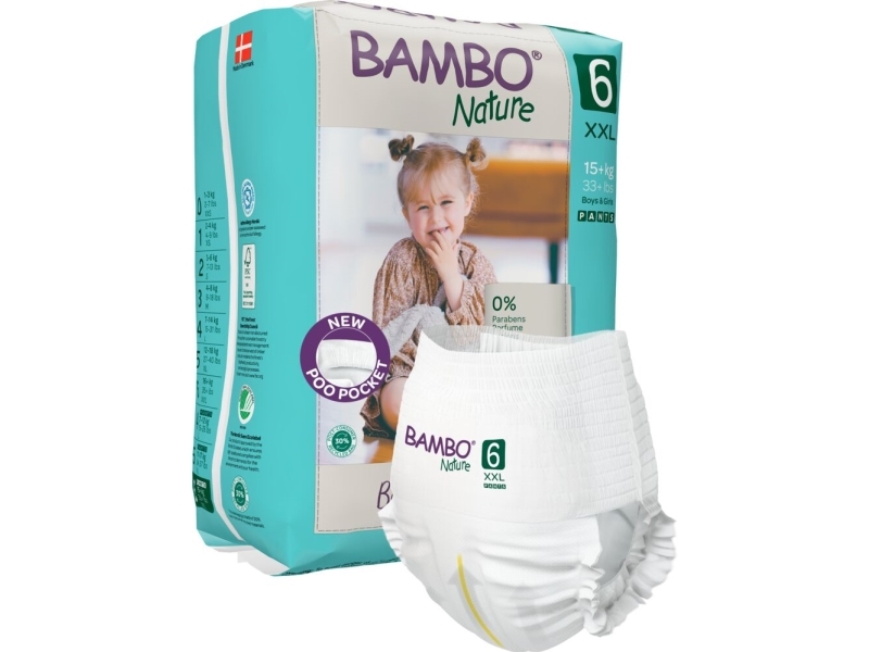 Blöja för barn, byxblöja, miljömärkt, Bambo Nature Pants, str. 6 (5 st.) | Baby & barn - Blöjbyte - Blöja | GameStuff
