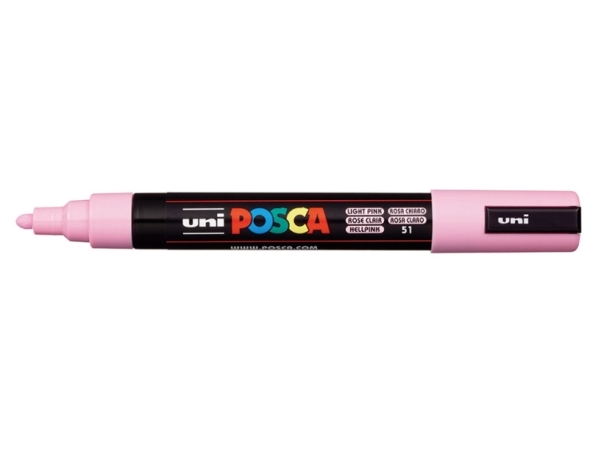 Posca Pc-5M, Lyserød, Flerfarvet, 1 Farver, Mellem, Vandbaseret Blæk, Projektilspids