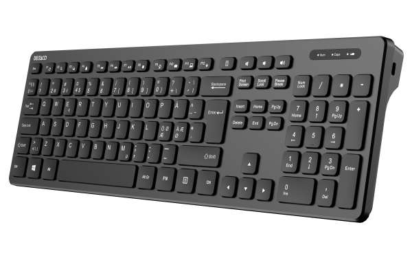 Deltaco Tb-626-1S, Volle Größe (100%), Kabelgebunden, Usb, Membran Key Switch, Qwerty, Schwarz