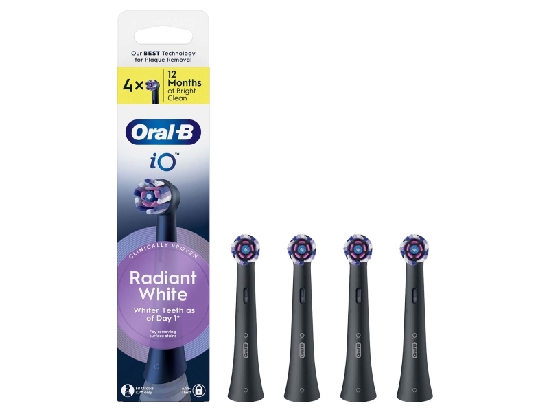 Oral-B Aufsteckbürsten Io Radiant Weiß, 4Er-Pack