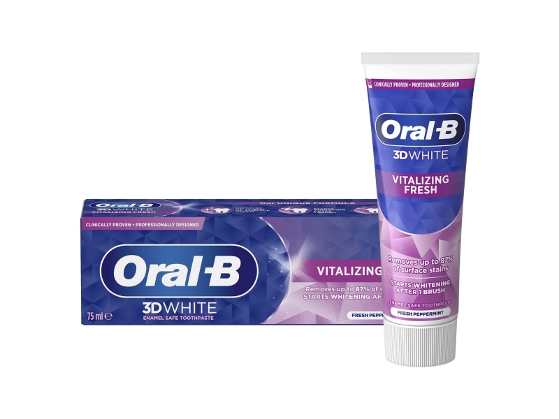 Oral B 3D White Vitaliserende frisk tandpasta - 75 ml