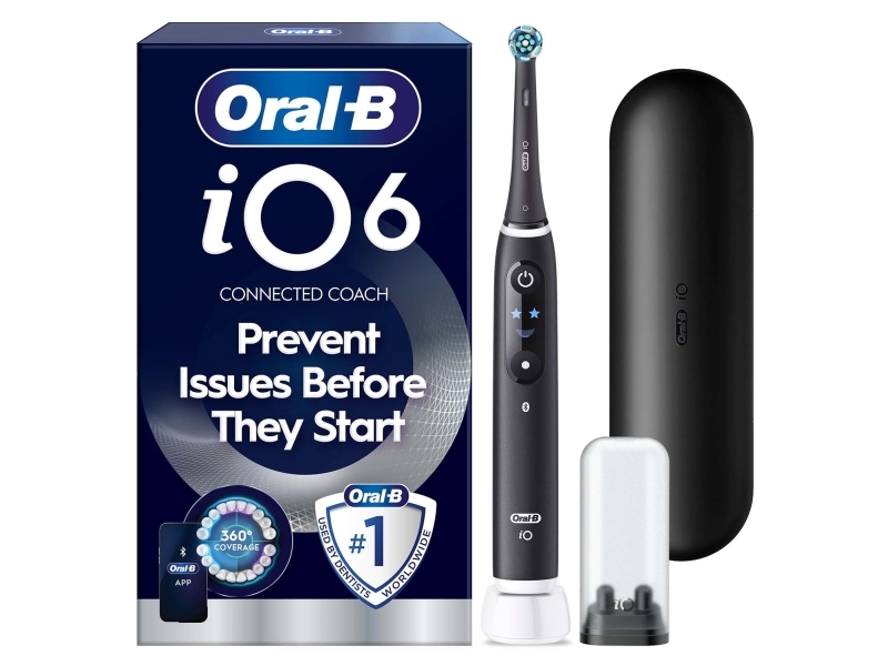 Oral-B Io6 Elektrisk Tandbørste, Sort + Rejseetui