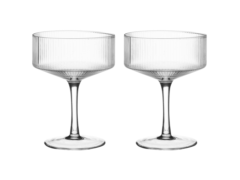 Cocktailglas rillet 20 cl 2-pak